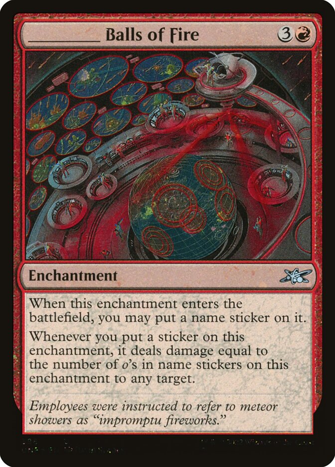 _____ Balls of Fire card front