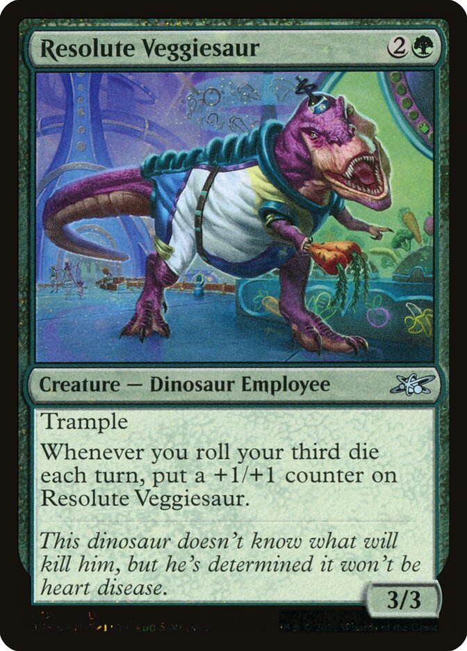 Resolute Veggiesaur card front
