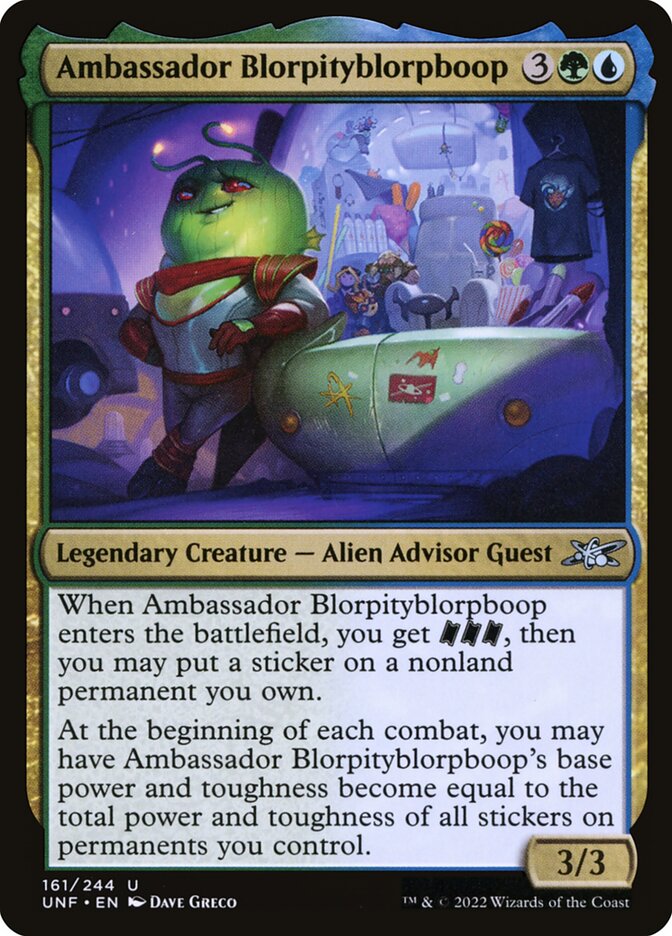 Ambassador Blorpityblorpboop card front