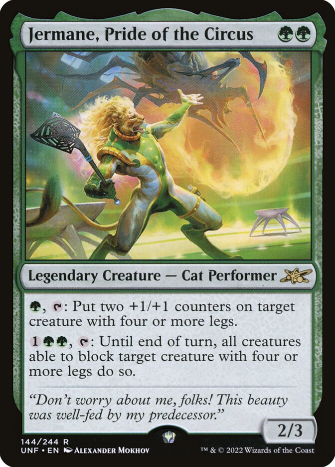 Jermane, Pride of the Circus card front