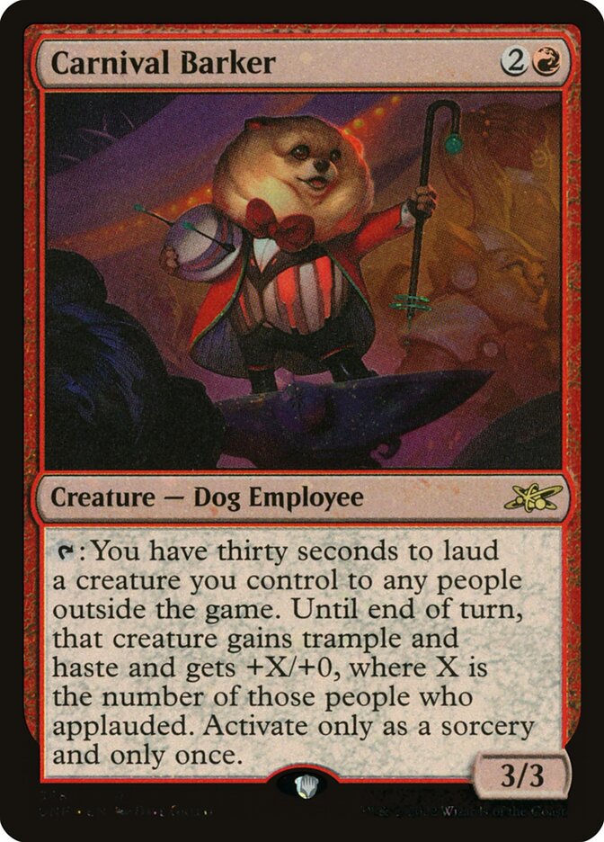Carnival Barker card front