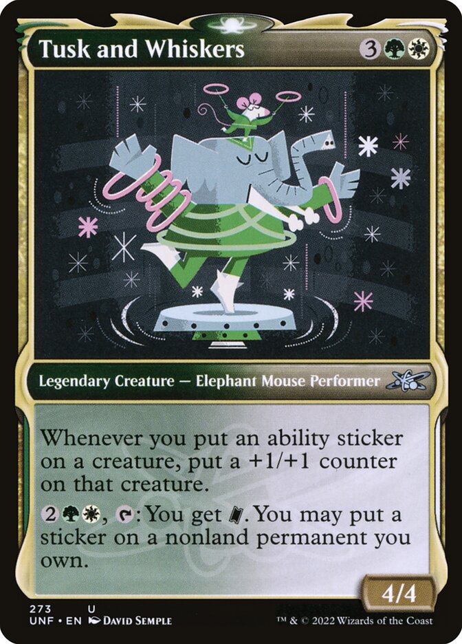 Tusk and Whiskers card front