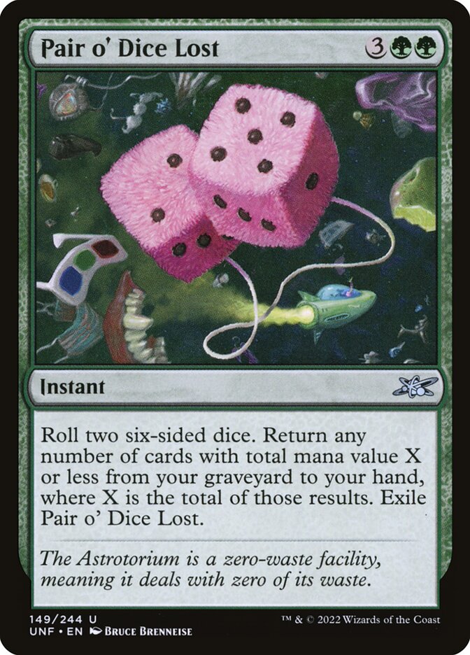 Pair o' Dice Lost card front