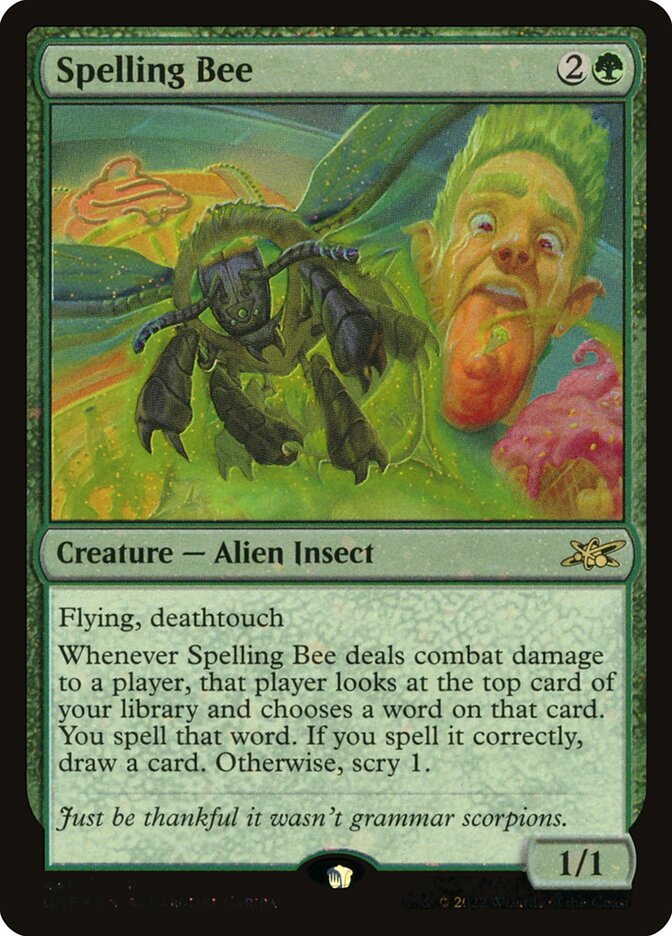 Spelling Bee card front