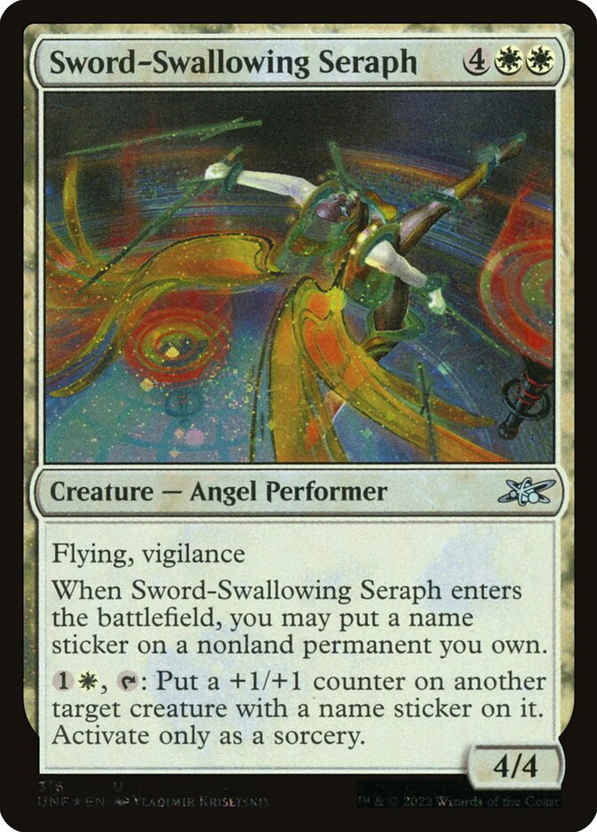 Sword-Swallowing Seraph card front
