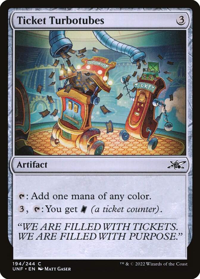 Ticket Turbotubes card front