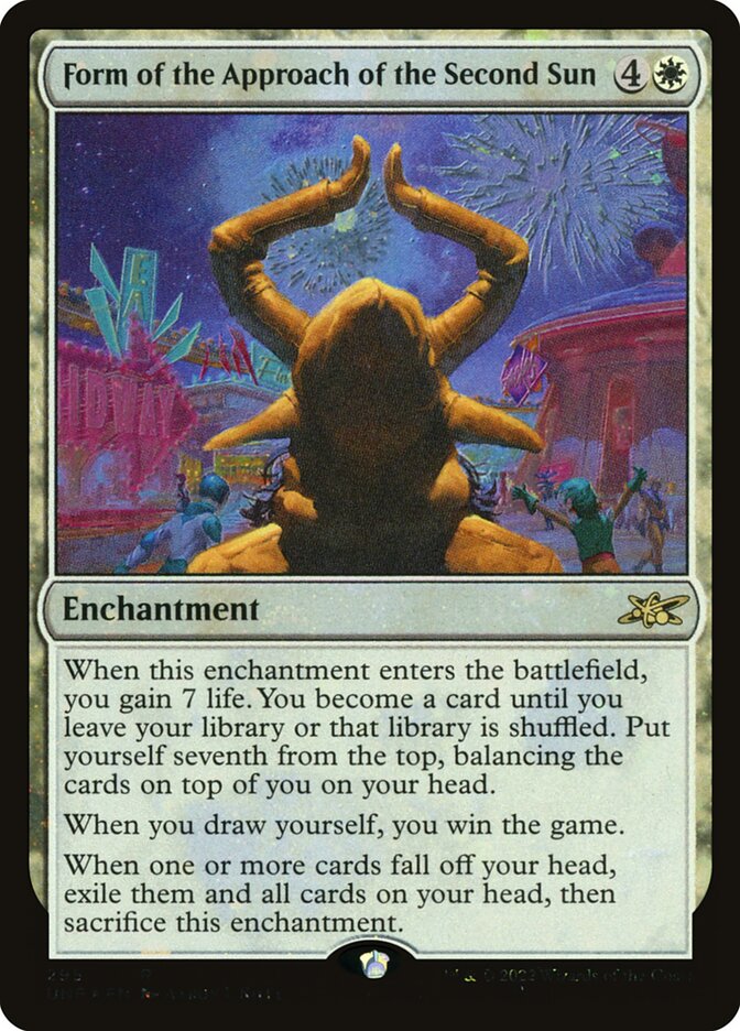 Form of the Approach of the Second Sun card front