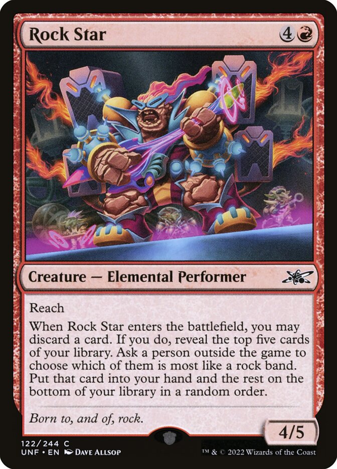 Rock Star card front