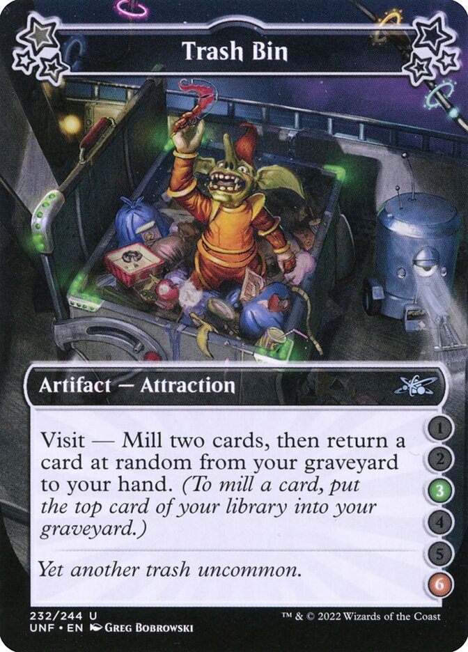 Trash Bin card front