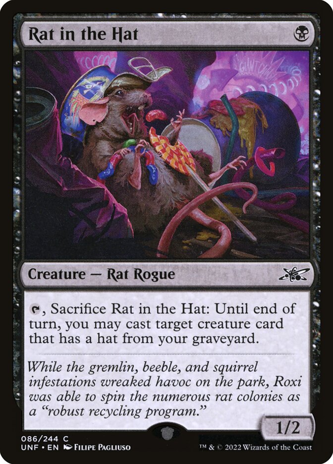 Rat in the Hat card front