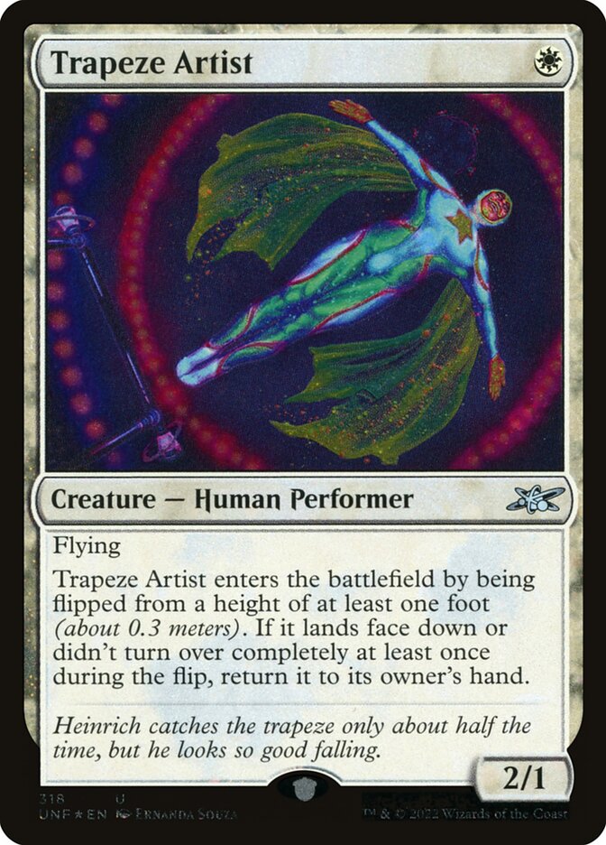 Trapeze Artist card front