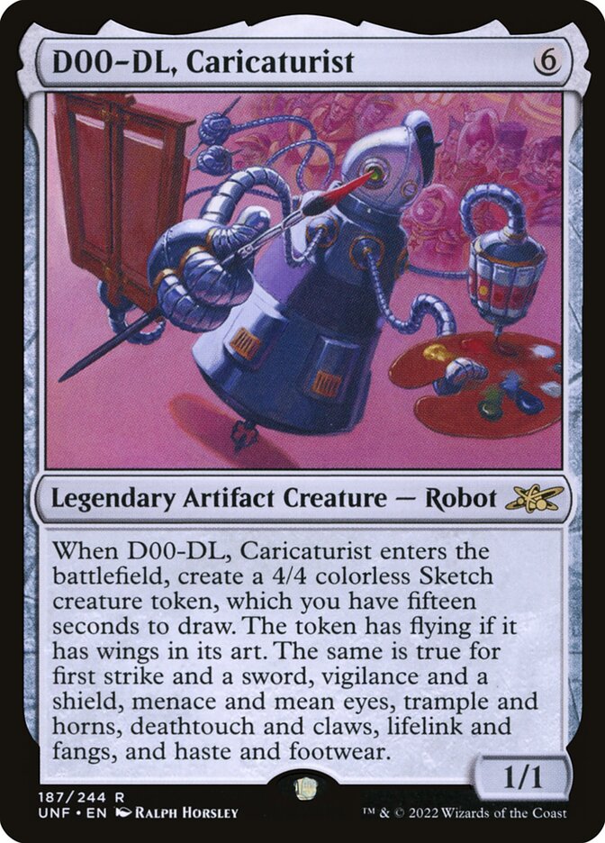 D00-DL, Caricaturist card front