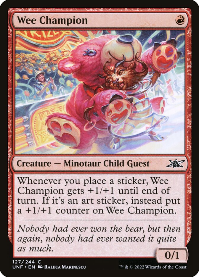 Wee Champion card front