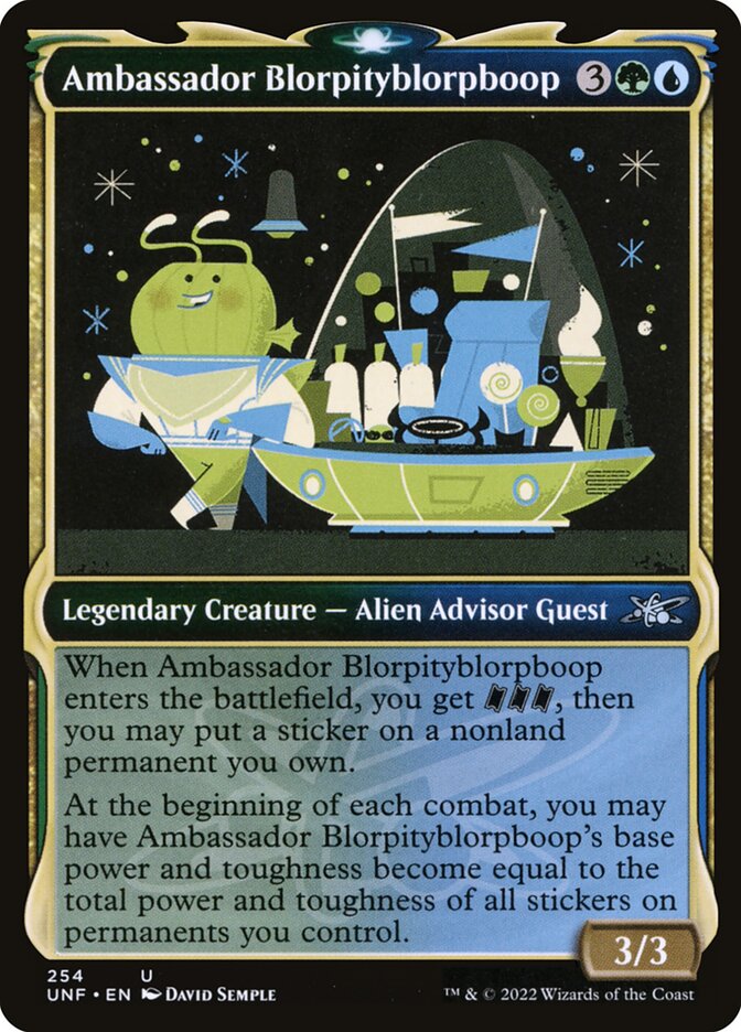 Ambassador Blorpityblorpboop card front