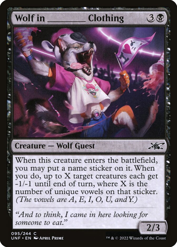 Wolf in _____ Clothing card front