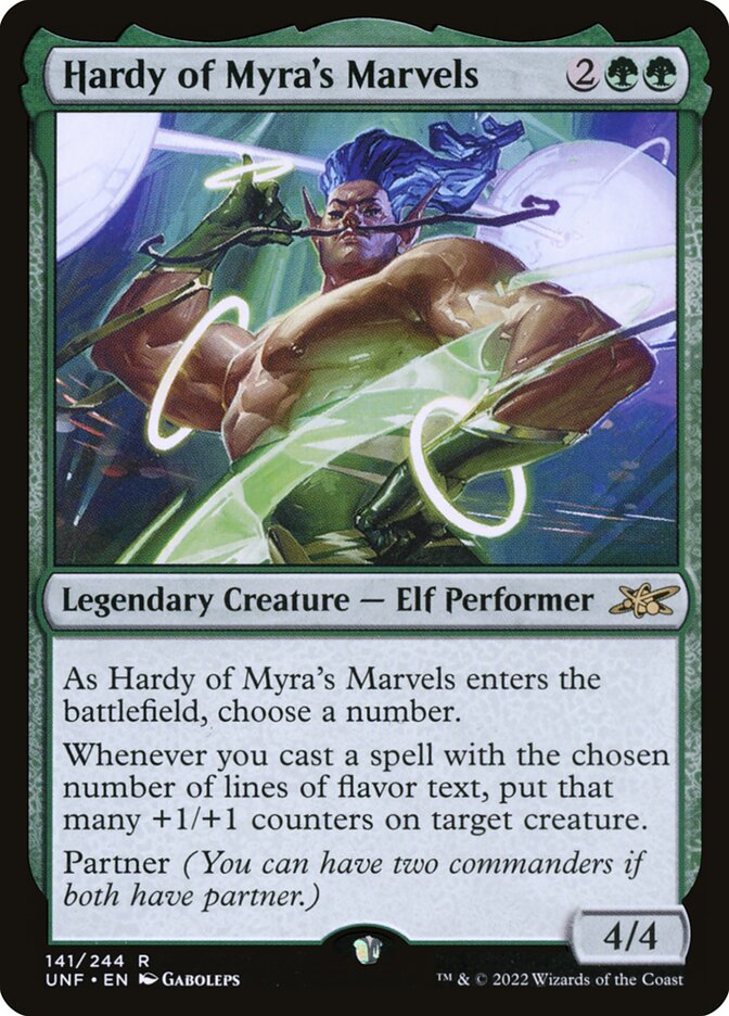 Hardy of Myra's Marvels card front