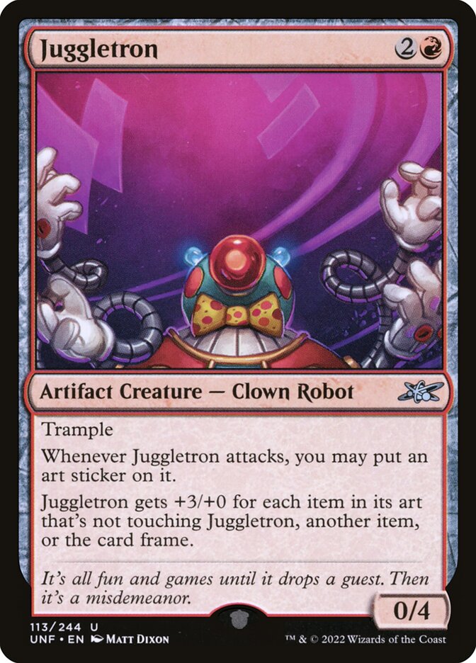 Juggletron card front