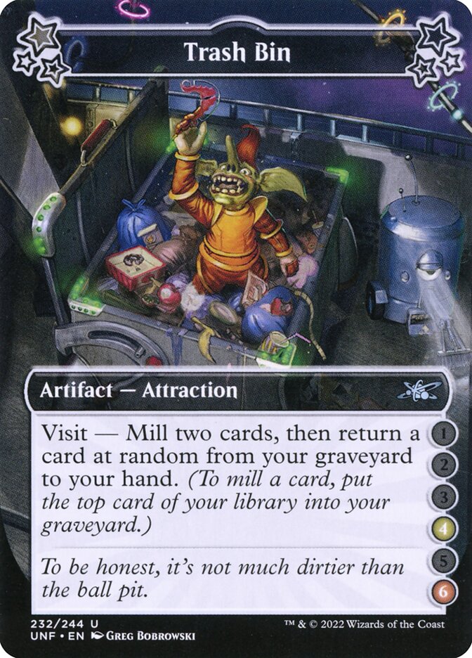 Trash Bin card front