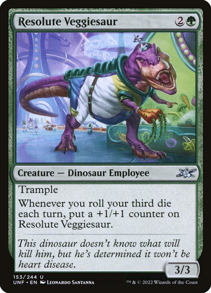 Resolute Veggiesaur card front