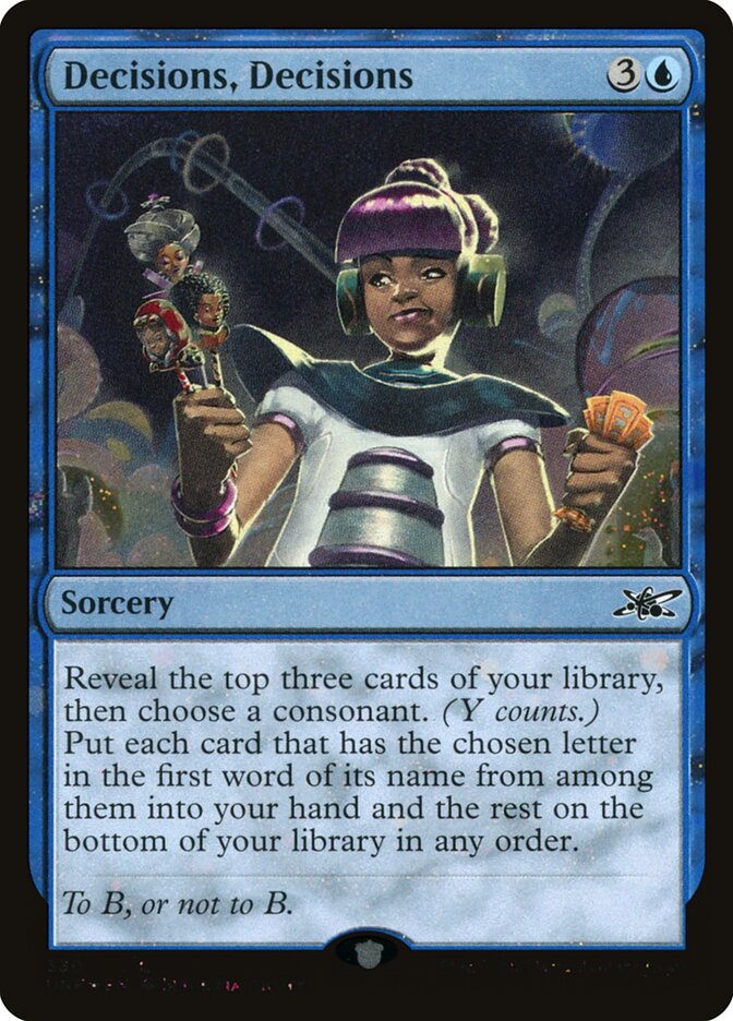 Decisions, Decisions card front