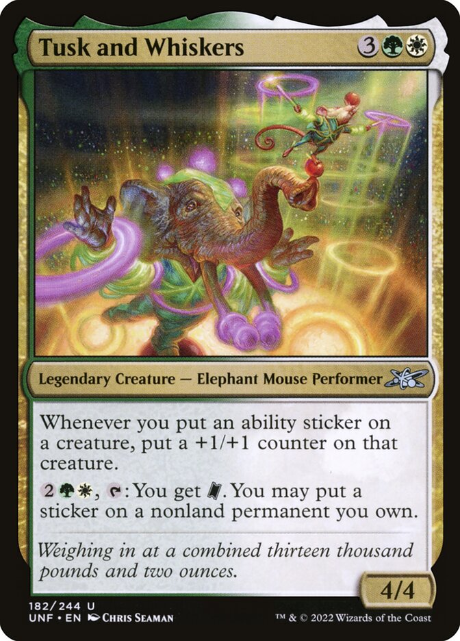 Tusk and Whiskers card front