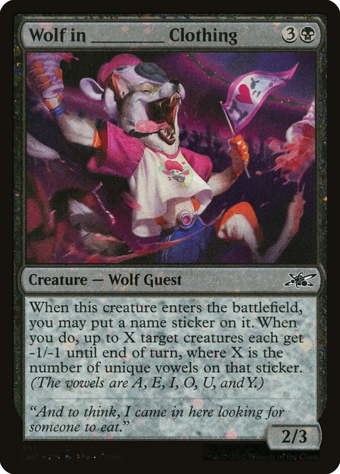 Wolf in _____ Clothing card front