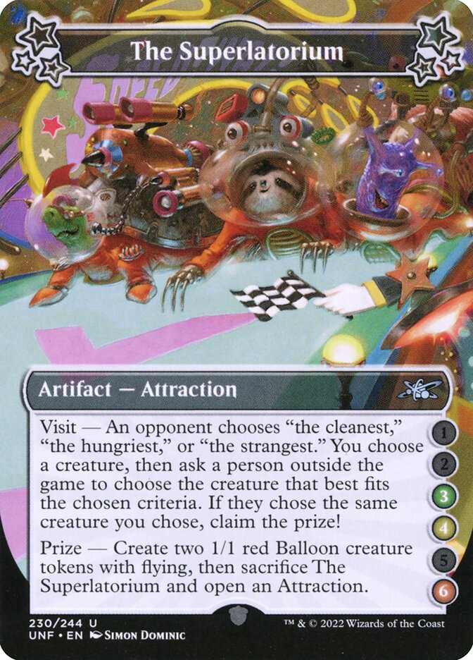 The Superlatorium card front