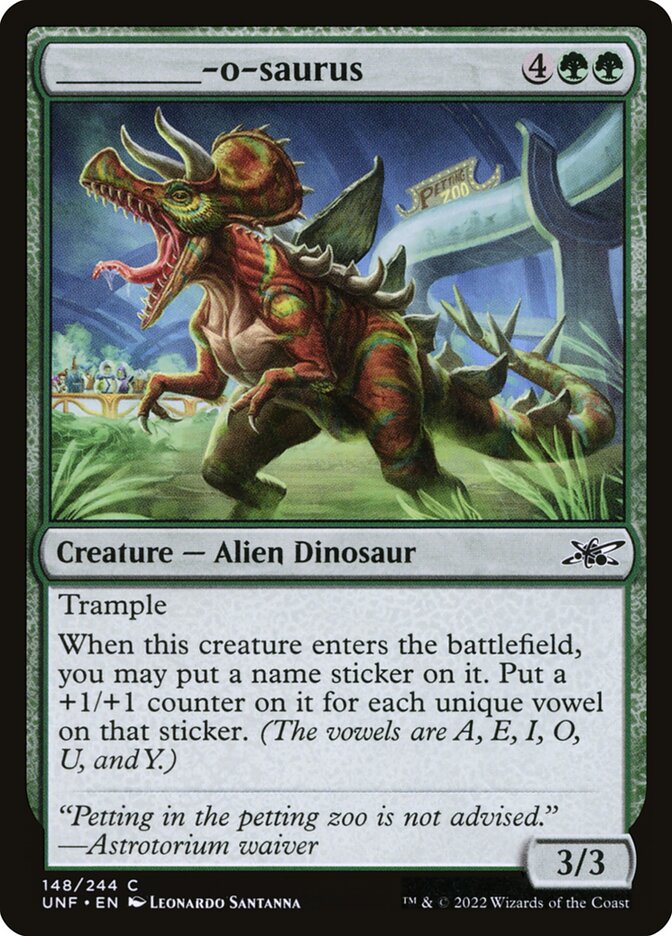 _____-o-saurus card front
