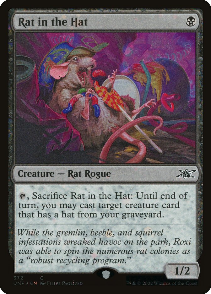 Rat in the Hat card front