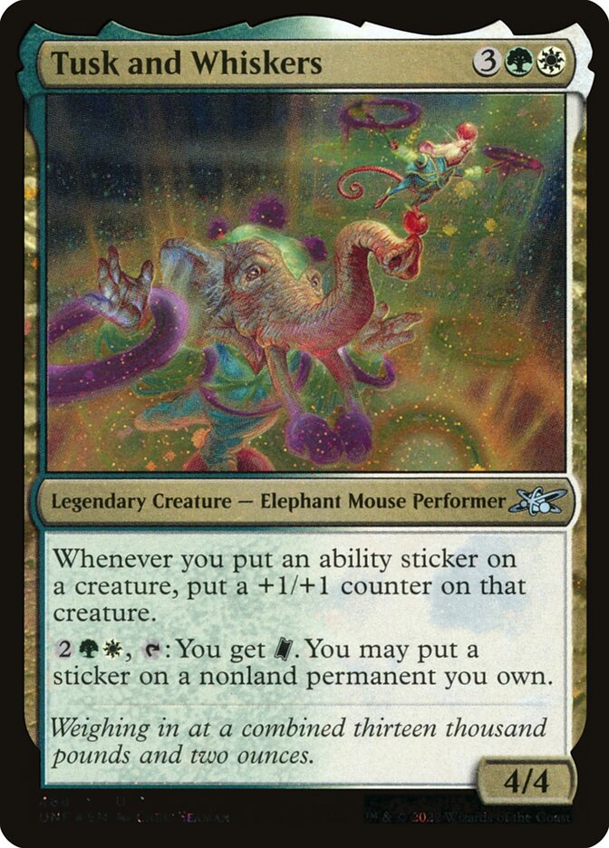 Tusk and Whiskers card front