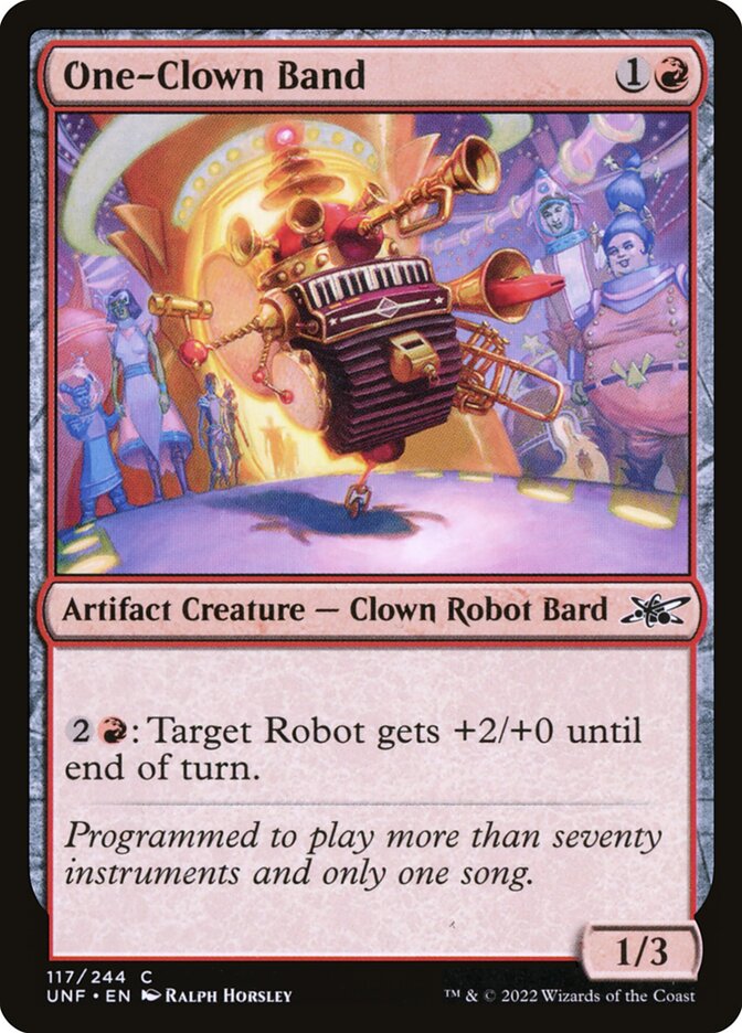 One-Clown Band card front