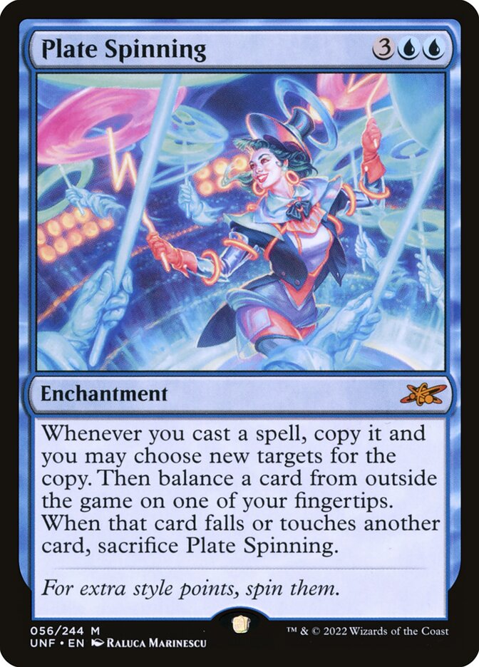 Plate Spinning card front