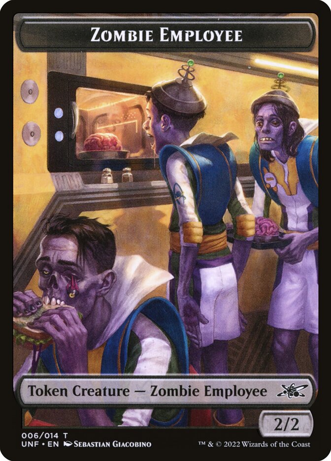 Zombie Employee card front