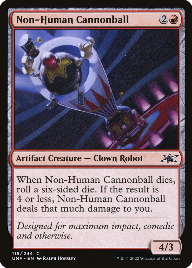 Non-Human Cannonball card front