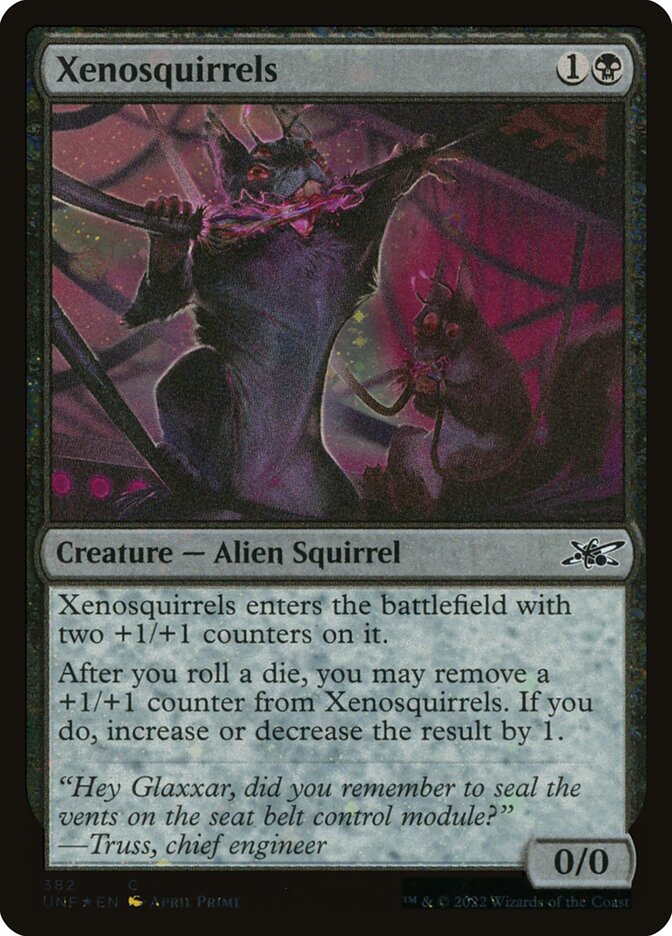 Xenosquirrels card front