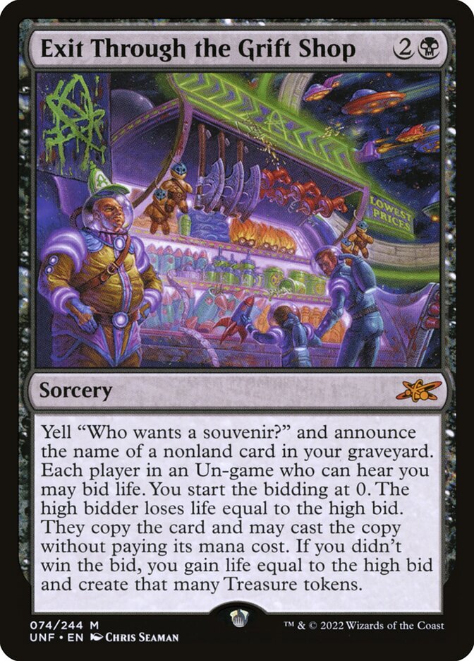 Exit Through the Grift Shop card front