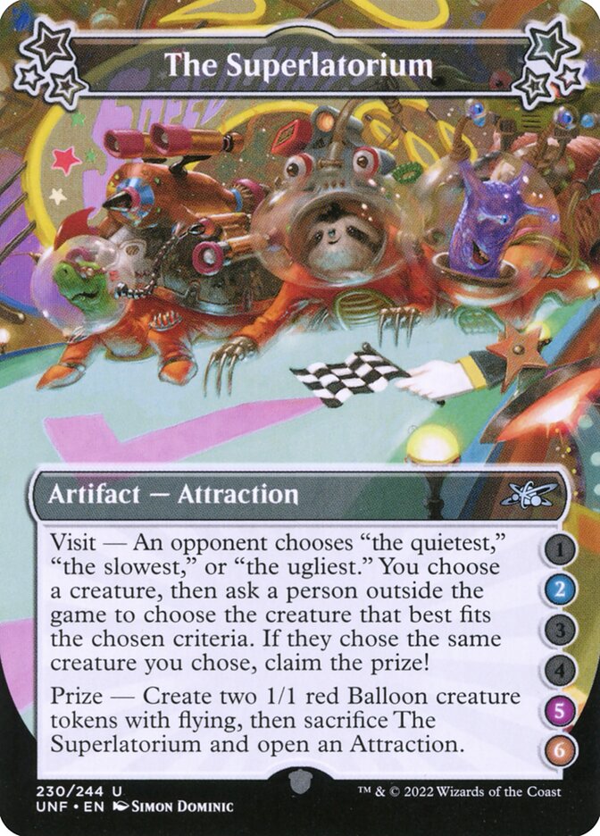 The Superlatorium card front