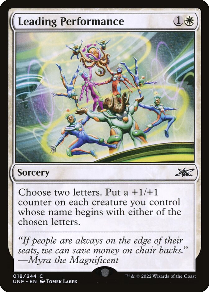 Leading Performance card front