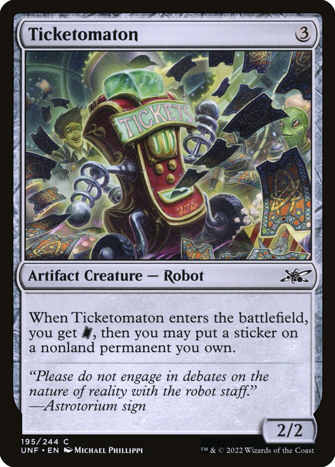Ticketomaton card front