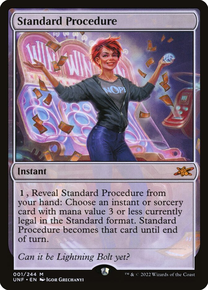 Standard Procedure card front