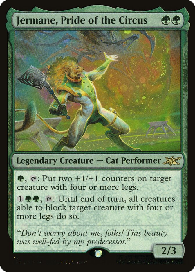 Jermane, Pride of the Circus card front