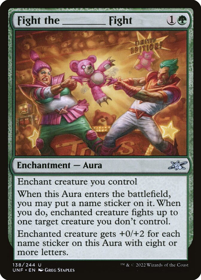 Fight the _____ Fight card front