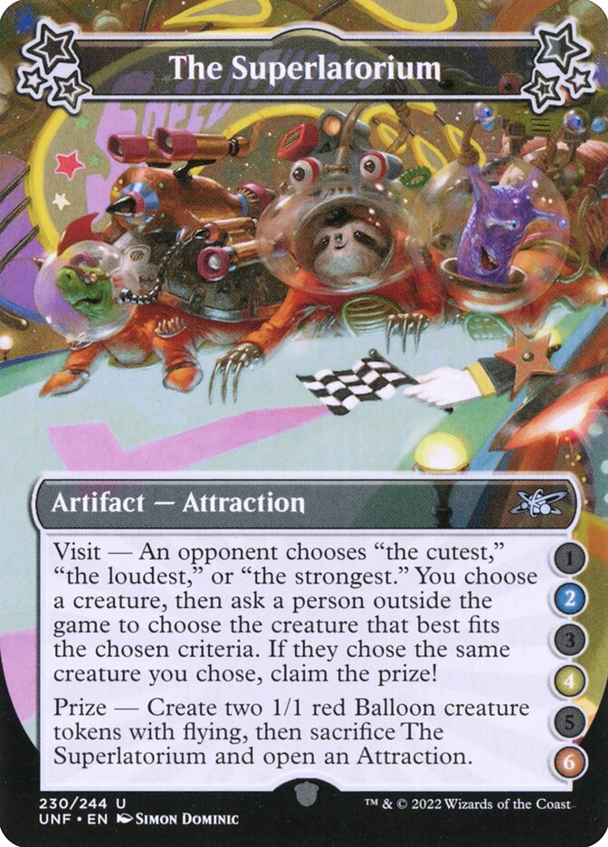 The Superlatorium card front