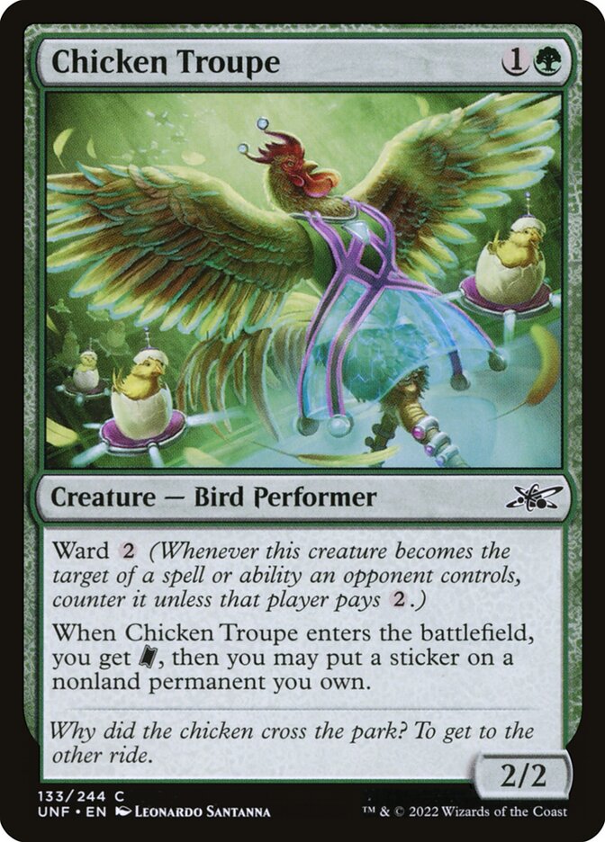 Chicken Troupe card front