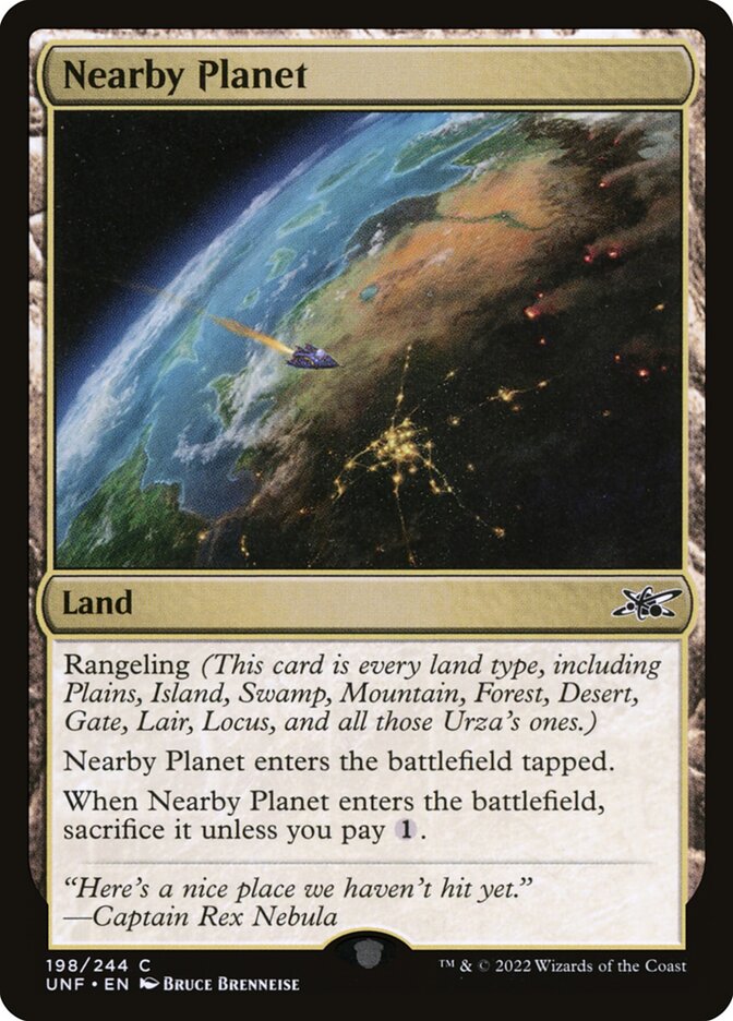 Nearby Planet card front