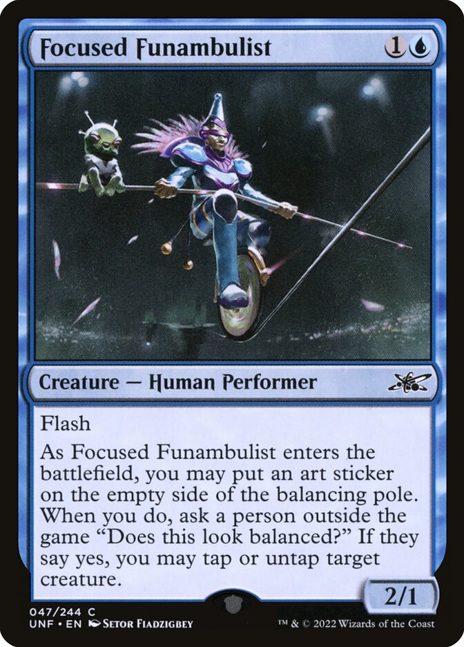 Focused Funambulist card front