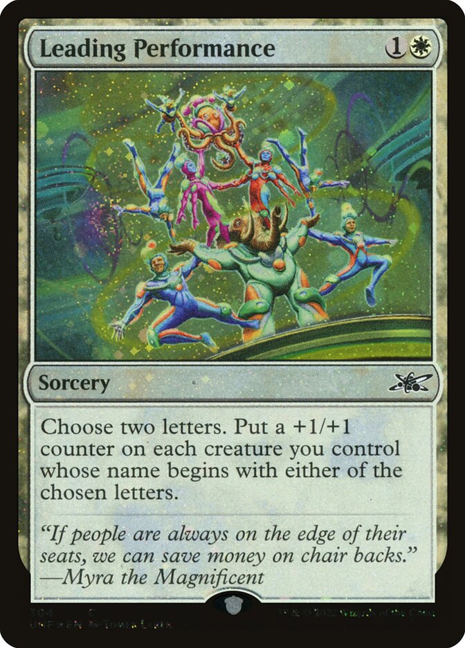 Leading Performance card front