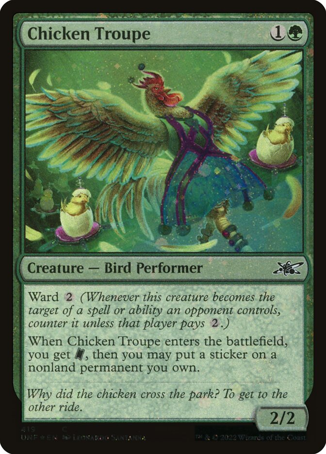 Chicken Troupe card front