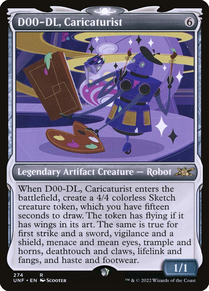 D00-DL, Caricaturist card front