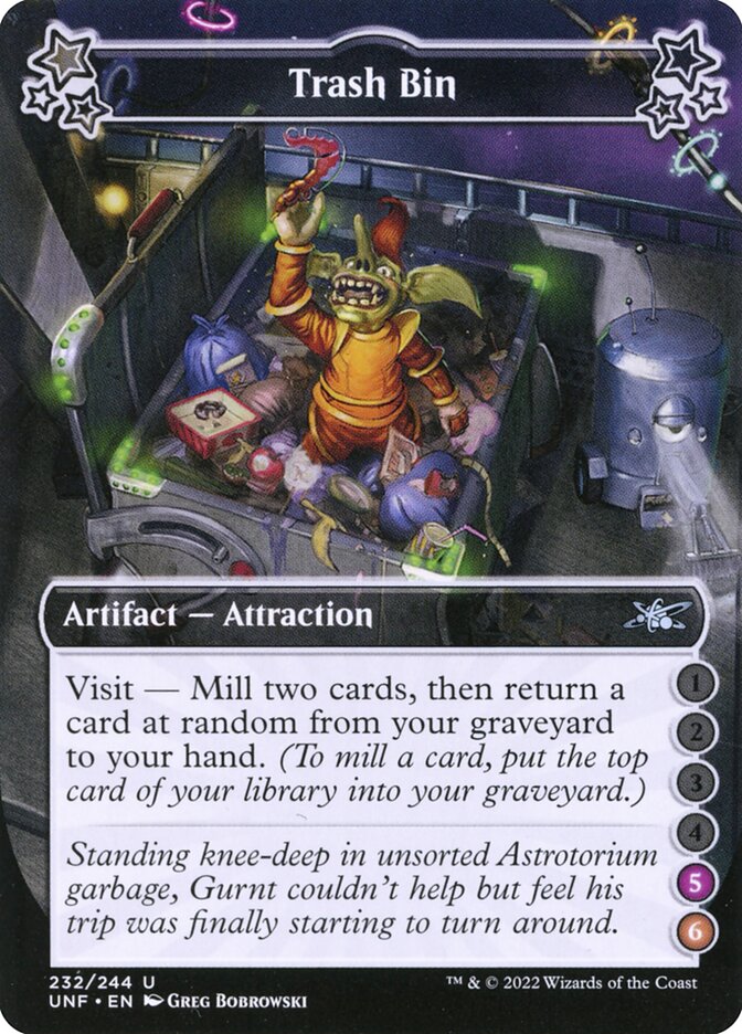 Trash Bin card front